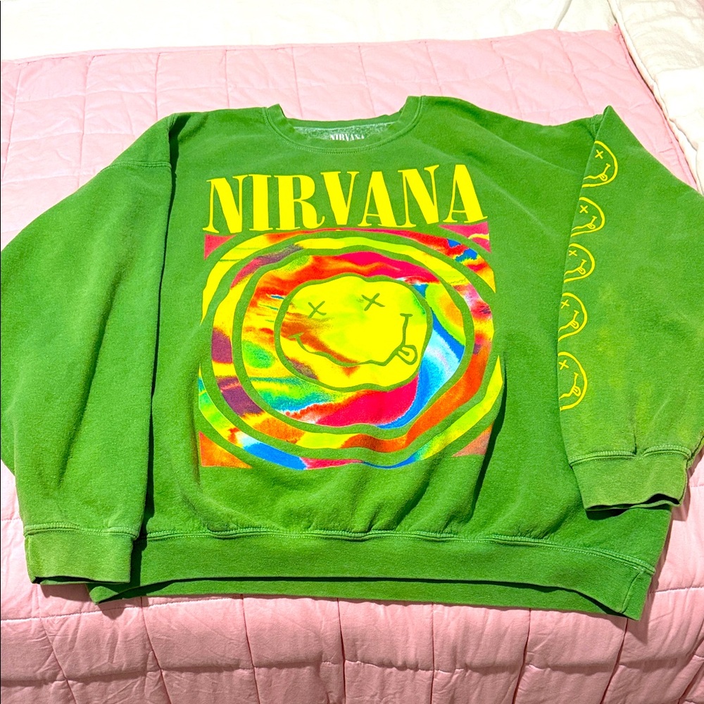 Urban Outfitters nirvana crew neck, stain is shown! other than that no stains